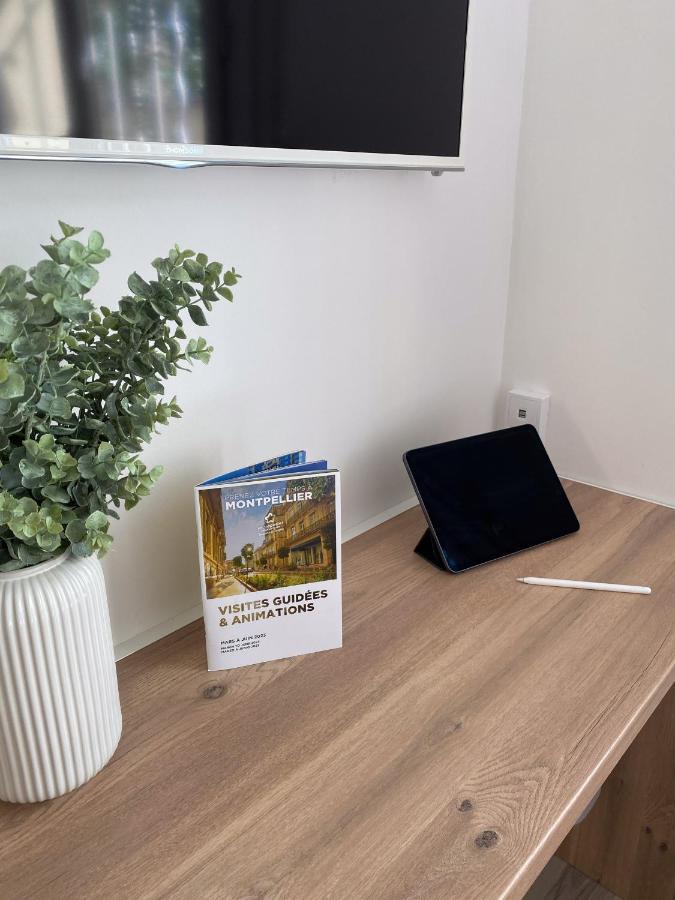 Chambre Climatisee Lit Double Dans Villa - Proche Centre Tramway Montpellier Luaran gambar